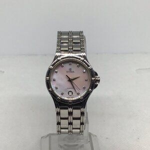 Cyma Ladies Diamond Quartz Watch Swiss Made Stainless Steel – Elegant Dress
